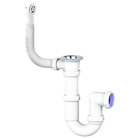 Сифон для мойки Unicorn Y421, 1 1/2'' х40 без отвода, чаша из нержавеющей стали, круглый перелив купить в Новосибирске | "Проконсим"