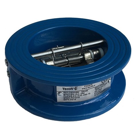 Клапан обратный Tecofi CB3448N, двустворчатый, DN 100 PN 16 , чугунный купить в Новосибирске | "Проконсим"
