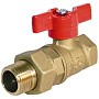 Кран латунный шаровой 11Б27п1 DN20 PN40 бабочка американка БАЗ Standart