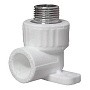 Угольник установочный ПП 20-1/2'' PN 25 с наружной резьбой белый VALFEX  купить в Новосибирске | "Проконсим"