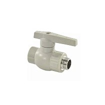 Краны шаровые ПП DN 20-32 PN 25 комбинированные с наружной резьбой серые Valfex  купить в Новосибирске | "Проконсим"