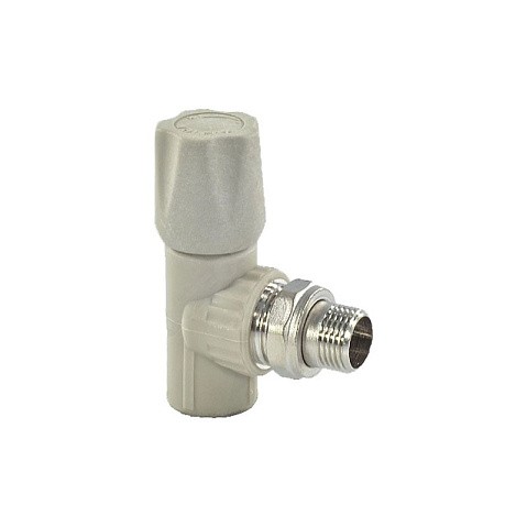 Вентиль для радиатора угловой VALFEX 25 PN 25 G-3/4'' серый купить в Новосибирске | "Проконсим"
