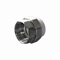 Муфтаразъемная ПП 25-1/2''  с внутренней резьбой белая Политэк купить в Новосибирске | "Проконсим"