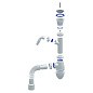 Сифон для умывальника Unicorn А320V, 40х50 гибкий отвод, 1 1/2'' х40 чаша из нержавеющей стали с отводом для стиральной машины купить в Новосибирске | "Проконсим"