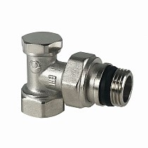 Клапан для радиаторов VALFEX VF.019.NN, PN-10, угловой с дополнительным уплотнением, настроечный купить в Новосибирске | "Проконсим"