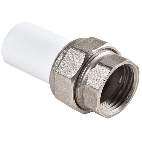 Муфта ПП разьемная 40-1 1/2'' PN 25 белая РВК купить в Новосибирске | "Проконсим"