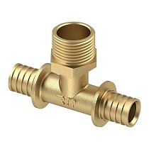 Тройники латунные для PEX труб DN 16-32 PN 16 под надвижную гильзу с наружной резьбой РосТурПласт купить в Новосибирске | "Проконсим"