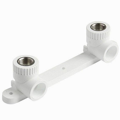 Угольник установочный двойной ПП 20-1/2'' PN 25 с внутренней резьбой белый Pro Aqua PA280008P купить в Новосибирске | "Проконсим"