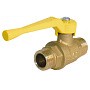 Кран латунный шаровой газовый 11Б27п DN15 PN40 рычаг штуцер-штуцер БАЗ Standart купить в Новосибирске | "Проконсим"