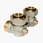 Узел нижнего подключения Vekotrim DN 15 PN 10 угловой двухтрубный 20-3/4'' под евроконус, муфта купить в Новосибирске | "Проконсим"