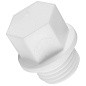 Заглушка резьбовая ПП 15-1/2'' PN 25 с наружной резьбой белая РТП 10555 купить в Новосибирске | "Проконсим"