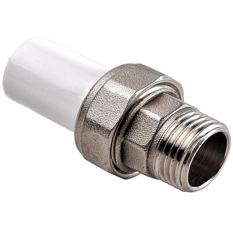 Муфта ПП разьемная 25-1/2'' PN 25 белая РВК купить в Новосибирске | "Проконсим"