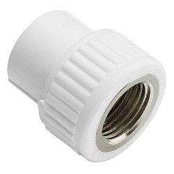 Акция! Муфта комбинированная ПП 32-1/2'' PN25, с внутренней резьбой, белая, Valfex 10129232 (251211208) со склада Проконсим в Новосибирске