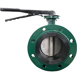  Затвор чугунный поворотный дисковый Ду150 Ру16 GALA WH2123150L 930125455 соед. фланцевое (930125455) со склада Проконсим в Новосибирске