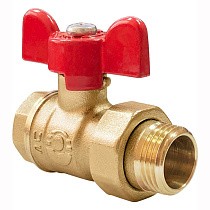 Краны латунные шаровые 11Б27фт1М DN 15-20 PN 25 бабочка американка Valfex Optima.227.LOB1 купить в Новосибирске | "Проконсим"