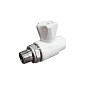 Кран шаровой для радиатора ПП 25-3/4'' PN 25 прямой с американкой белый VALFEX  купить в Новосибирске | "Проконсим"