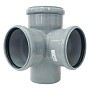 Крестовина ПП для канализации двухплоскостная DN 110-110 90гр.отводы 110 универсальные с уплотнительным кольцом РТП купить в Новосибирске | "Проконсим"