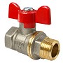 Кран латунный шаровой Valfex.218.NB1 11Б27фт1М DN 15 PN 40 никелированный муфта-штуцер бабочка купить в Новосибирске | "Проконсим"