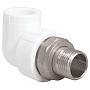 Угольник для радиатора ПП 20-1/2'' PN 25 с американкой белый РТП 14625 купить в Новосибирске | "Проконсим"