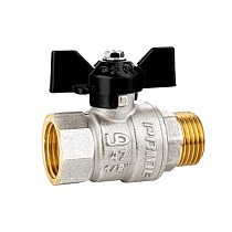 Краны латунные шаровые DN 15-32 PN 25-40 никелированные бабочка муфта-штуцер LD Pride 47.302 купить в Новосибирске | "Проконсим"