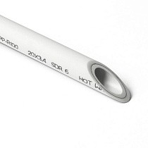 Трубы ПП SDR 6 DN 20-110 PN 20 армированные алюминием внутри белые Pro Aqua купить в Новосибирске | "Проконсим"