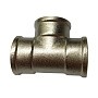 Тройник латунный никелированный DN 50 PN 40 муфта-муфта-муфта