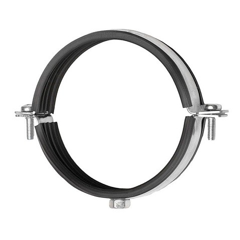 Хомут стальной оцинкованный 2 1/2'' (74-80) М8 без крепежа купить в Новосибирске | "Проконсим"