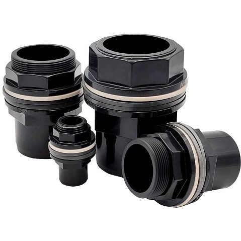 Танк-адаптер НПВХ DN 63х75-2 1/2" с наружной резьбой черный Aquaviva RERAKE063H купить в Новосибирске | "Проконсим"