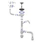 Сифон для мойки Unicorn В427Р, 40х50 гибкий отвод, 3 1/2'' х40 с отводом для стиральной машины, круглый и прямоугольный перелив купить в Новосибирске | "Проконсим"