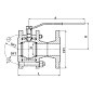 Кран стальной шаровой разборный BREEZE 11с41п, DN 50 PN 16, 180мм, полнопроходной, фланцевый с ручкой купить в Новосибирске | "Проконсим"
