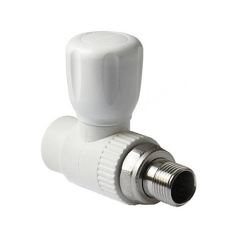 Кран шаровой для радиатора ПП 25-3/4'' PN 25 прямой с американкой белый Pro Aqua PA41010 купить в Новосибирске | "Проконсим"
