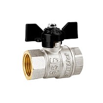 Краны латунные шаровые DN 15-32 PN 25-40 никелированные бабочка муфта-муфта LD Pride 47.300 купить в Новосибирске | "Проконсим"