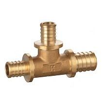 Тройники латунные для PEX-PEX труб DN 16-32 PN 16 переходные под надвижную гильзу PLP купить в Новосибирске | "Проконсим"