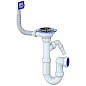 Сифон для мойки Unicorn Y430V, 3 1/2'' х40 без отвода, чаша из нержавеющей стали с отводом для стиральной машины, прямоугольный перелив купить в Новосибирске | "Проконсим"