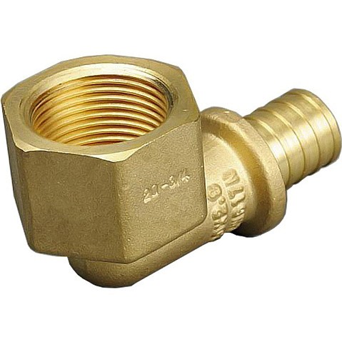 Угольник латунный для PEX труб 20-1/2'' PN 10 под надвижную гильзу с внутренней резьбой ONE PLUS купить в Новосибирске | "Проконсим"