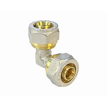 Угольники латунные для PEX труб DN 16-20 PN 10 обжимные никелированные Valfex VF.351.N купить в Новосибирске | "Проконсим"
