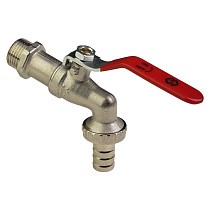 Краны водоразборные DN 15-20 PN 16 никелированные под шланг рычаг MVI (BV.633) на складе Проконсим в Новосибирске