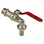 Краны водоразборные DN 15-20 PN 16 никелированные под шланг рычаг MVI (BV.633) купить в Новосибирске | "Проконсим"
