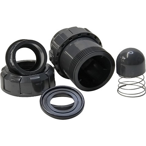 Клапан обратный пружинный НПВХ DN 50 уплотнение EPDM черный Aquaviva SHV050 купить в Новосибирске | "Проконсим"