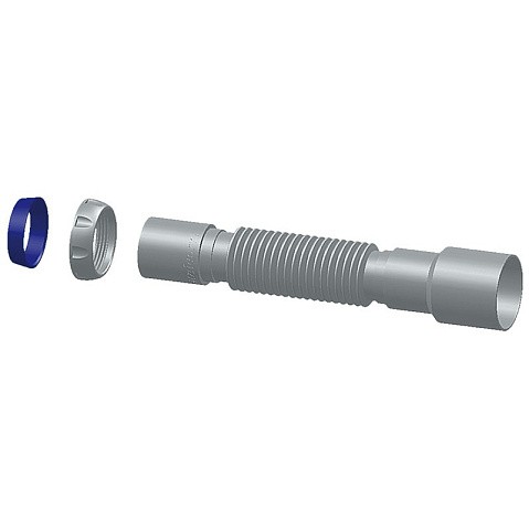 Труба гофрированная Unicorn D45, 40х50 гибкий отвод, 1 1/2'' х40 с уплотнительным кольцом, 400мм купить в Новосибирске | "Проконсим"