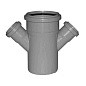 Крестовина ПП для канализации косая 45гр. DN 110-50-50 с уплотнительным кольцом купить в Новосибирске | "Проконсим"