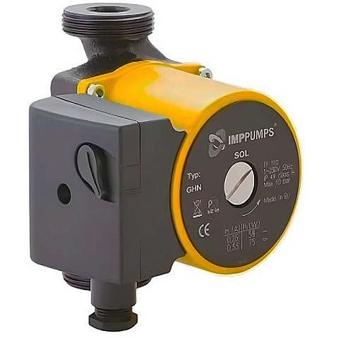 Насос циркуляционный с мокрым ротором GHN SOL 15/40-130 75Вт 1х220В 3-скор. резьбовой PN10 110C IMP PUMPS купить в Новосибирске | "Проконсим"