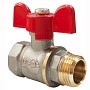 Кран латунный шаровой Valfex Optima.218.NLB1 11Б27фт1М DN 20 PN 25 никелированный муфта-штуцер бабочка купить в Новосибирске | "Проконсим"