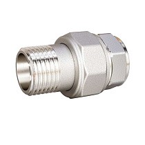 Американки латунные DN 15-50 PN 40 никелированные муфта-штуцер прямые LD Pride купить в Новосибирске | "Проконсим"