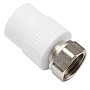 Муфта комбинированная ПП 20-1/2'' PN 25 с накидной гайкой белая VALFEX 