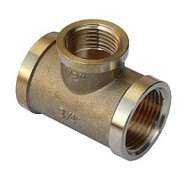 Тройники латунные DN 20-25 PN 40 муфта-муфта-муфта переходный купить в Новосибирске | "Проконсим"