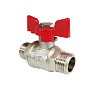 Кран латунный шаровой Valfex Premium.219.NB1 усиленный Н 11Б27фт1М DN 20 PN 40 никелированный штуцер-штуцер бабочка купить в Новосибирске | "Проконсим"