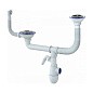 Сифон для двойной мойки Unicorn Y710V, без отвода, 3 1/2'' х40 с отводом для стиральной машины, круглый перелив купить в Новосибирске | "Проконсим"