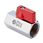 Кран латунный шаровой мини MVI BV.465 DN 15 PN 16 хромированный муфта-муфта бабочка купить в Новосибирске | "Проконсим"
