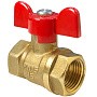 Кран латунный шаровой Valfex.217.LB1 11Б27фт1М DN 20 PN 40 муфта-муфта бабочка купить в Новосибирске | "Проконсим"